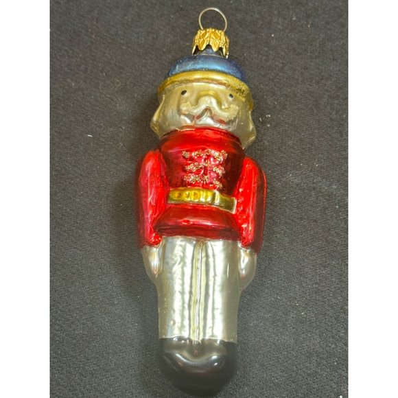 Vintage West Germany Nut Cracker Glass Mold Christmas Ornament - Picture 9 of 11